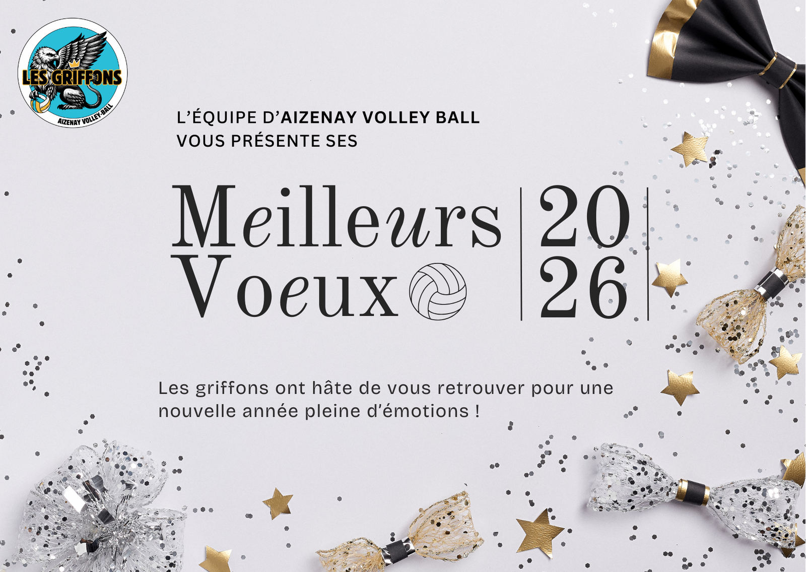 Les Griffons vous souhaite une belle année 2026 !