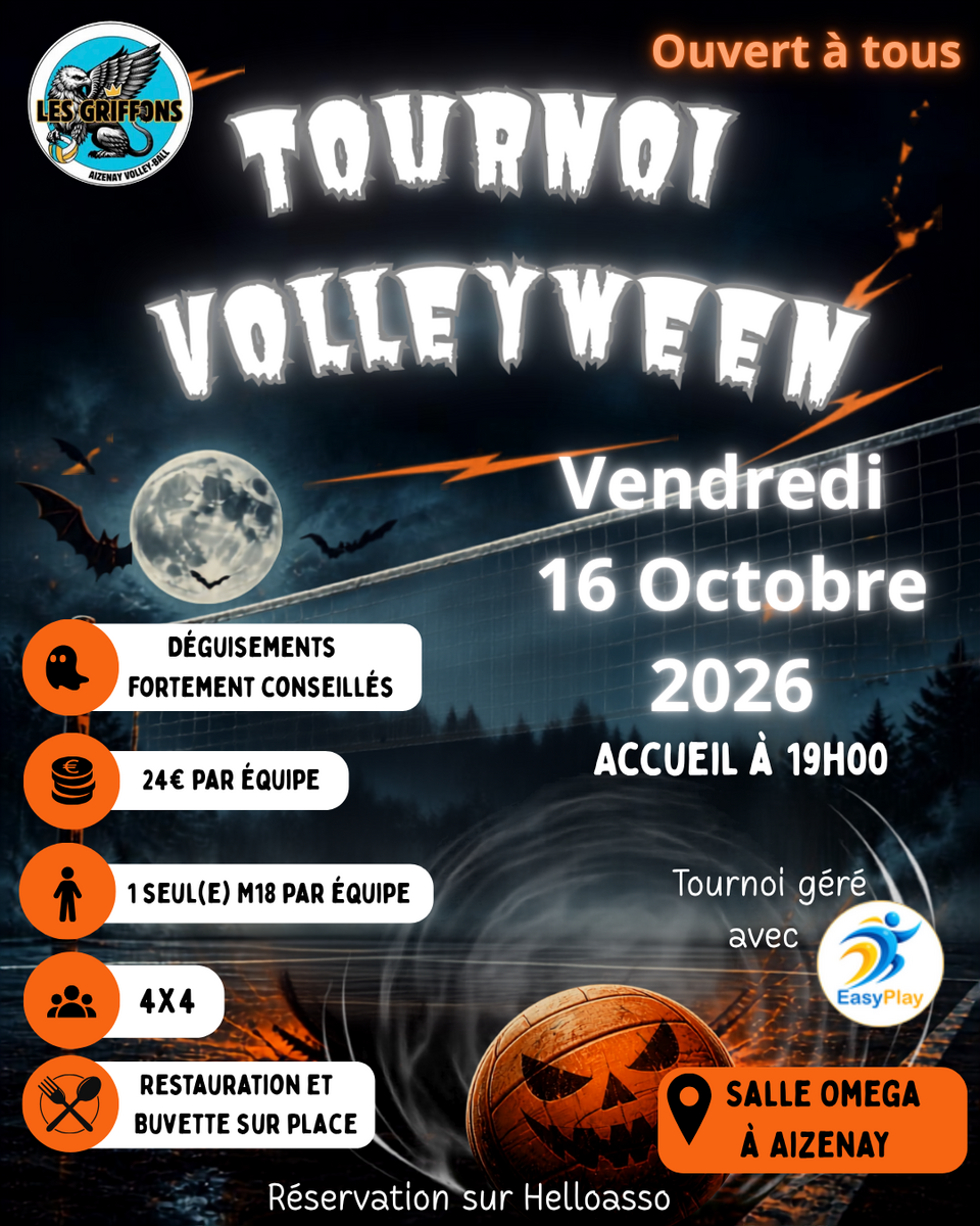 Tournoi Volleyween du vendredi 16/10