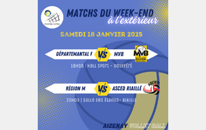 Matchs à l'extérieur du week-end du 18/01/2025